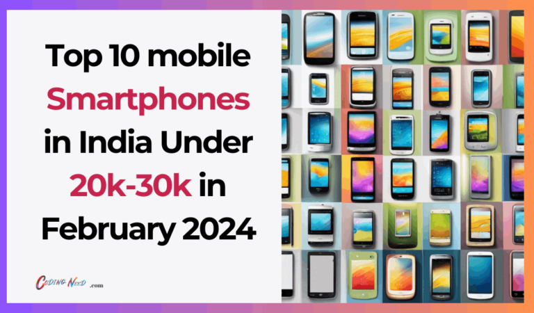 Read more about the article Top 10 mobile smartphones in India Under 20k-30k in February 2024